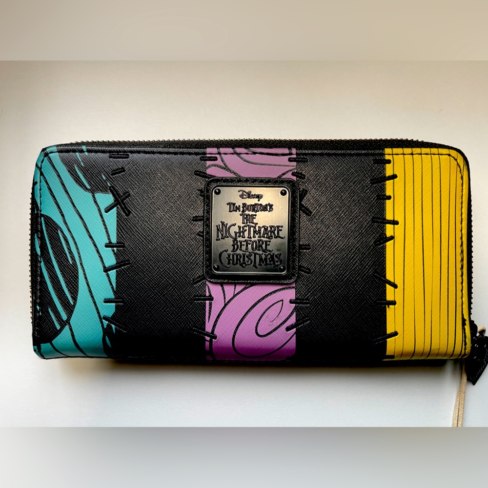 X Nightmare before Christmas Sally Cosplay Zip-Around Faux Leather Wallet